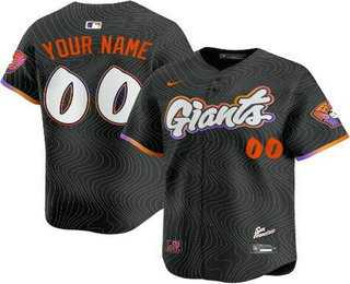 Mens San Francisco Giants Customized Black 2025 City Connect Limited Jersey